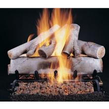 Rasmussen Gas Logs 18 Inch Birch Vented Log Set With Multi-Burner - Match Light
