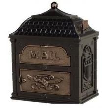 Classic Series Locking Mailbox Top Piece - Black W/ Antique Bronze