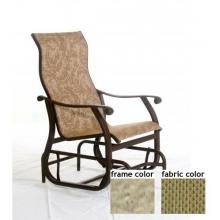 Sterling Aluminum High Back Sling Glider With Saddle Frame And B0303 Fabric