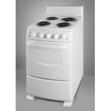 Summit White Pearl Series RE20W 20-Inch Freestanding Electric Range - White