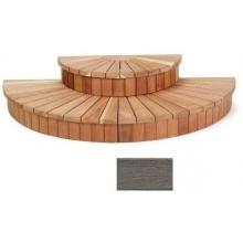 A&B Accessories Recycled Plastic Spa Steps: Two-Tier Sunburst 96 Inch Gray