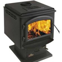 Napoleon 1100P Deluxe Small Wood Burning Stove - Black / Black Louvers