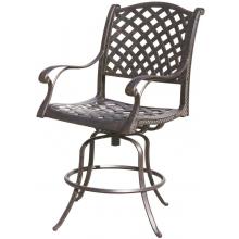 Darlee Nassau Cast Aluminum Counter Height Swivel Bar Stool