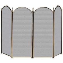 UniFlame 52 Inch Antique Brass Four Panel Fireplace Screen