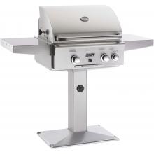American Outdoor Grill 24 Inch Natural Gas Grill W/ Rotisserie On Pedestal Base