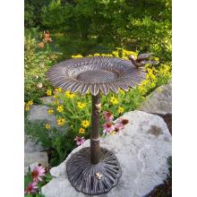 Oakland Living Sunflower Bird Bath - Antique Bronze