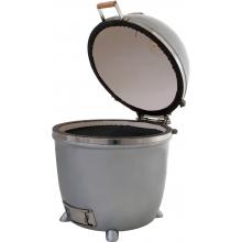 Grill Dome X-Large Infinity Series Silver BBQ Kamado Charcoal Grill Side View