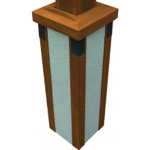 Outdoor GreatRoom Company Stucco Post Bases Pergolas - Redwood Finish