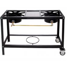 Cajun Cookware Burners On Wheels 2 Burner Low Pressure Gas Burner & Stove