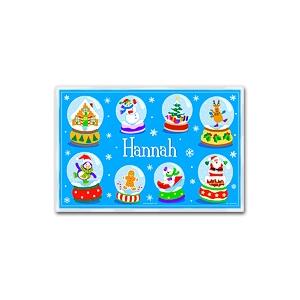 Olive Kids Personalized Laminate Placemat - Snow Globe