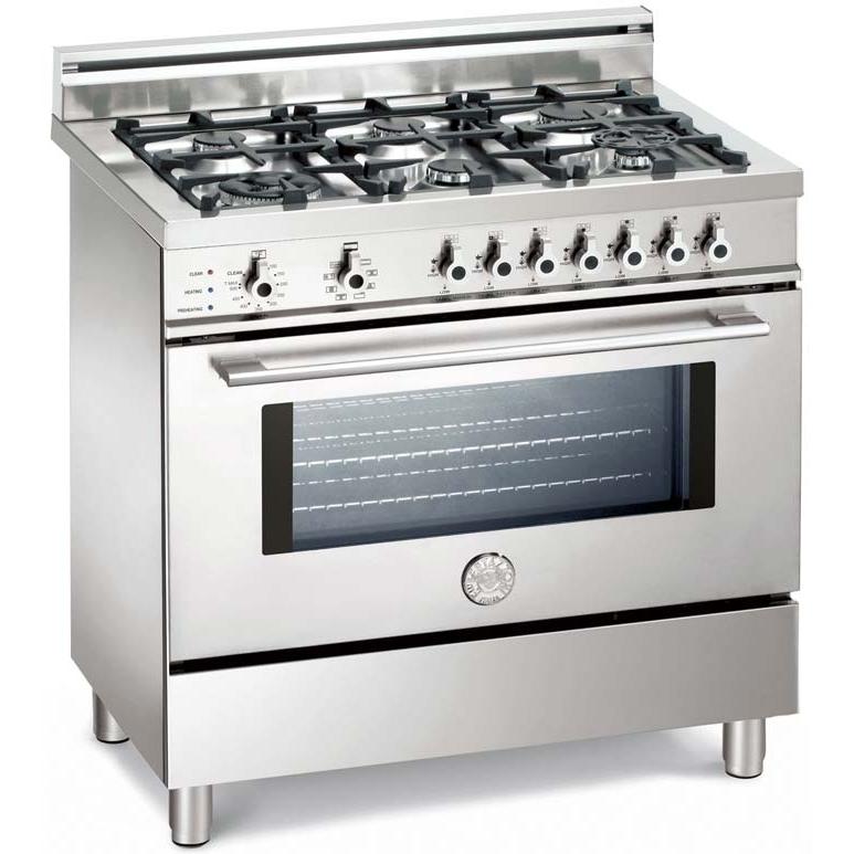 Bertazzoni Ranges 36 Inch Natural Gas 4.0 Cu. Ft. Dual Fuel Stainless Steel Range X366PIRX - Professional Series