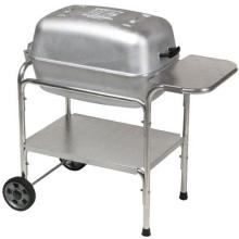 Portable Kitchen Cast Aluminum Charcoal Grill & Smoker