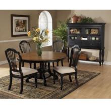 Hillsdale Wilshire 5-piece Round Dining Set - Rubbed Black - 4509dtbrndc5