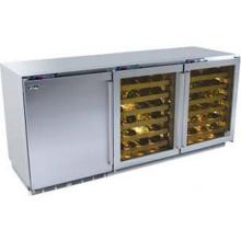 Perlick HP72RWW-S-1L-3L-3R 96 Bottle Freestanding Refrigerator And Double Wine Reserve - Glass And Stainless Steel Doors / Stainless Steel Trim