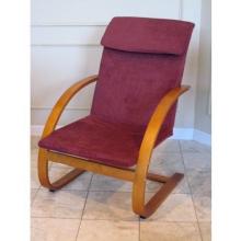 International Caravan Bentwood Rocker With MicroFiber Padded Seat Red - QRB120-RW