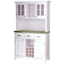 Home Styles Large Buffet Server & Hutch With Stainless Steel Top - White - 5100-0023-22