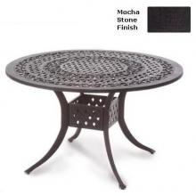 Meadow Decor Amazon 54 Inch Oval Cast Aluminum Table - Mocha Stone Finish