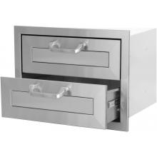 BBQ Guys Kingston Panel Series 20 Inch Double Access Drawer