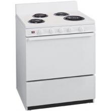 Premier EFK102O 30 Inch Electric Range With 4 Inch Back-guard - White On White