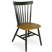International Concepts Dining Essentials Copenhagen Chair - With Plain Legs - Black / Cherry - C57-385