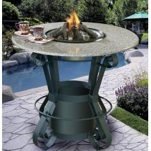 California Outdoor Concepts Solano Bar Height Fire Pit Table With Pebble Granite Top And Chocolate Brown Base