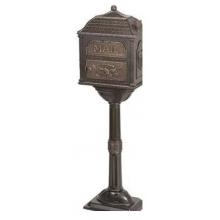 Classic Series Locking Mailbox W/ Pedestal - Bronze W/ Antique Bronze