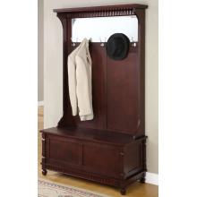 Powell Furniture - Contemporary Merlot Hall Tree With Storage Bench - 383-258