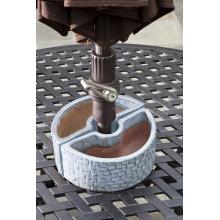 Alfresco Home Cobblestone Umbrella Planter - Terra Brown (2 Halves)