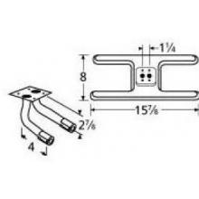 Stainless Steel H Twin, Centered, 1.25 Inch Offset Burner 10502-725LR