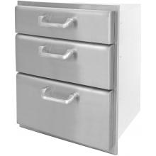 Kingston Raised Series Wide Triple Access Drawer Side View