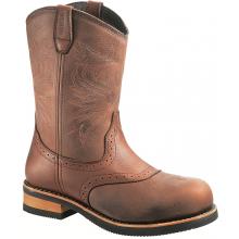 Wolverine Mens Dallas 10 Inch Waterproof Round-Toe Western Wellington Steel Toe Work Boots - Brown - Size 10 - Extra Wide
