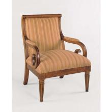 Powell Furniture - Kilarney Scroll Accent Chair With Woven Stripe Fabric, 20-1/2 Inch Seat Height - 399-620