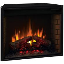 ClassicFlame 28EF022GRA 28 Inch Fixed Front Electric Fireplace Insert With Backlit Display And Remote - Black