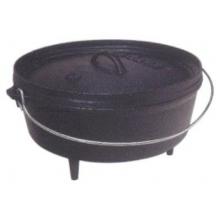 Lodge Dutch Ovens 6 Quart Seasoned Camping Cast Iron Dutch Oven - L12CO3