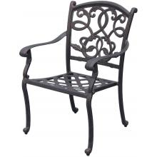 Darlee Santa Monica Cast Aluminum Outdoor Patio Dining Chair With Cushion - Antique Bronze