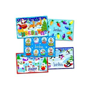 Olive Kids Personalized Placemats Set Of 5 - Christmas