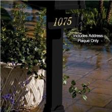 Keystone Series Standard Post Address Plaque - Black