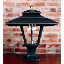 Gaslite America GL1800 Cast Aluminum Electronic Ignition Natural Gas Light With Open Flame Burner And Pedestal Mount