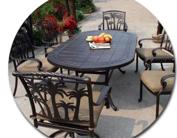 Darlee Palm Springs Aluminum Dining Set