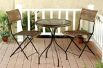 Bliss Hammocks Wrought Iron Bistro Set