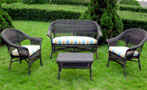 Alfresco Home Wicker Lounge Set