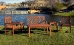 Eden Parquet Wood Lounge Set