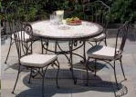 Pebble Sole Wrought Iron Dining Set