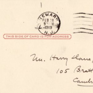 PostcardFromRogerToHarryFeb27th1919side2.jpg