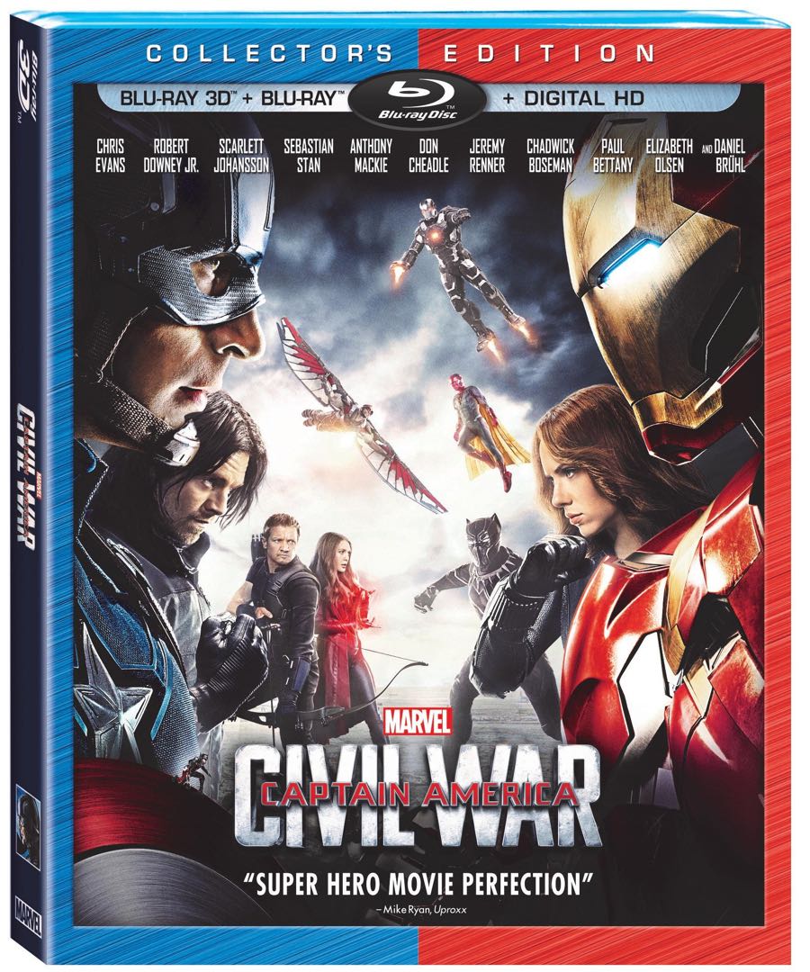 Captain America Civil War Bluray 3D Collector's Edition Captain America Civil War Bluray 3D Collector's Edition