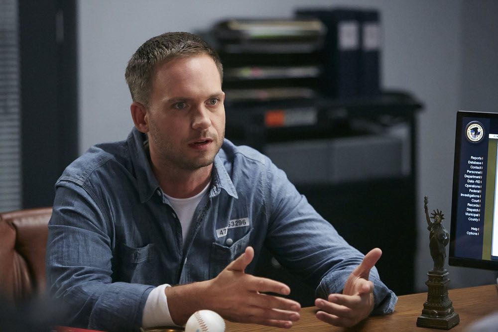 SUITS -- "Trust" Episode 605 -- Pictured: Patrick J. Adams as Michael Ross -- (Photo by: Ian Watson/USA Network)