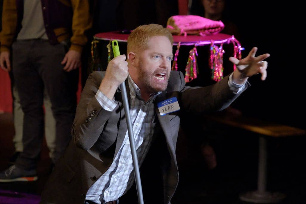 MODERN FAMILY - "Grab It" - Jay's favorite place in the world, and only refuge, may be losing some of its charm when Phil considers becoming a member. At the Dunphy house, Claire mistakes her influence on Alex's life choices, and Hayley cares too much about what Alex thinks about hers. Meanwhile, when Cam doesn't give Mitchell the full story on what his play is really about, it really puts Mitchell in the spotlight, on "Modern Family," airing WEDNESDAY, NOVEMBER 9 (9:00-9:31 p.m. EST), on the ABC Television Network. (ABC/Tony Rivetti) JESSE TYLER FERGUSON
