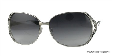 Barton Perreira Emmanuelle 63 Sunglasses - Silver with Black & White Snake / Smolder