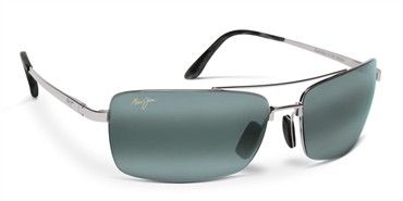 Maui Jim Black Rock Sunglasses - Silver / Neutral Grey Polarized