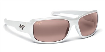 Maui Jim Hamoa Beach Sunglasses - White Pearl / Maui Rose Polarized